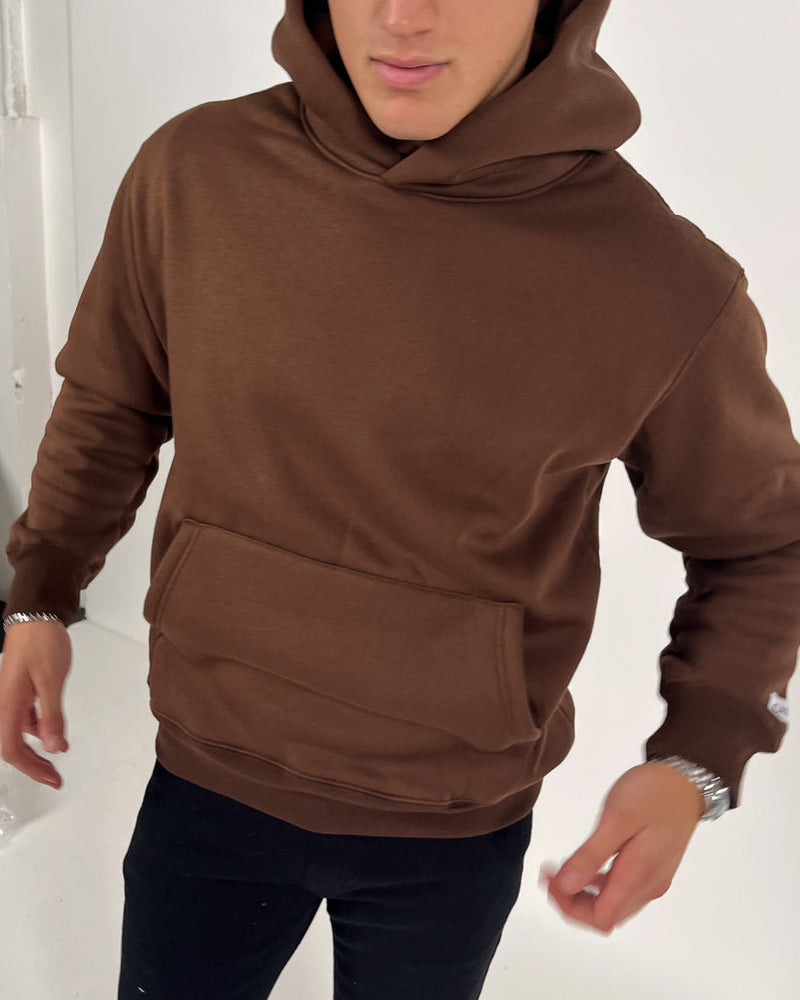 Sweat à capuche surdimensionné essentiel CALI - MARRON